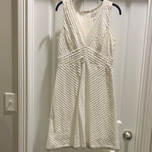 J. Crew white textured A line cotton dress - size 6